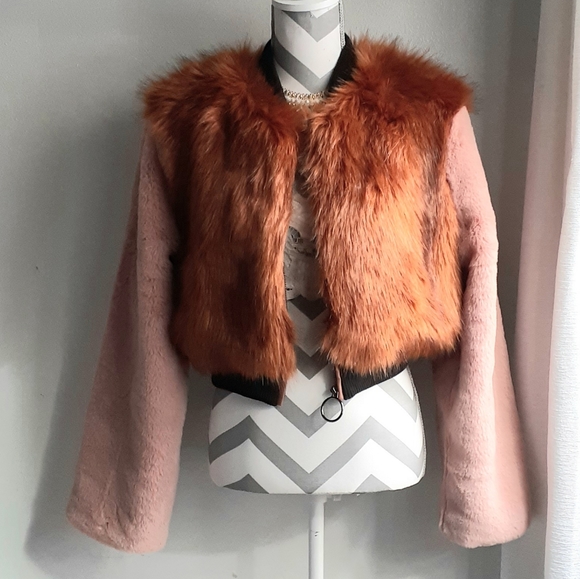 SHACI faux fur bomber jacket - Picture 2 of 10